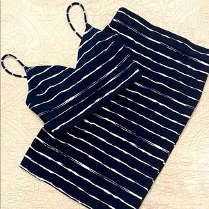 Bar III two-piece striped set.